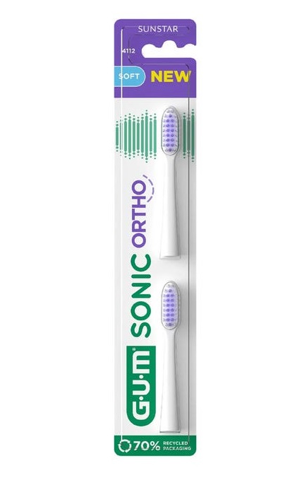 GUM Sonic náhradní hlavice ORTHO, 2ks