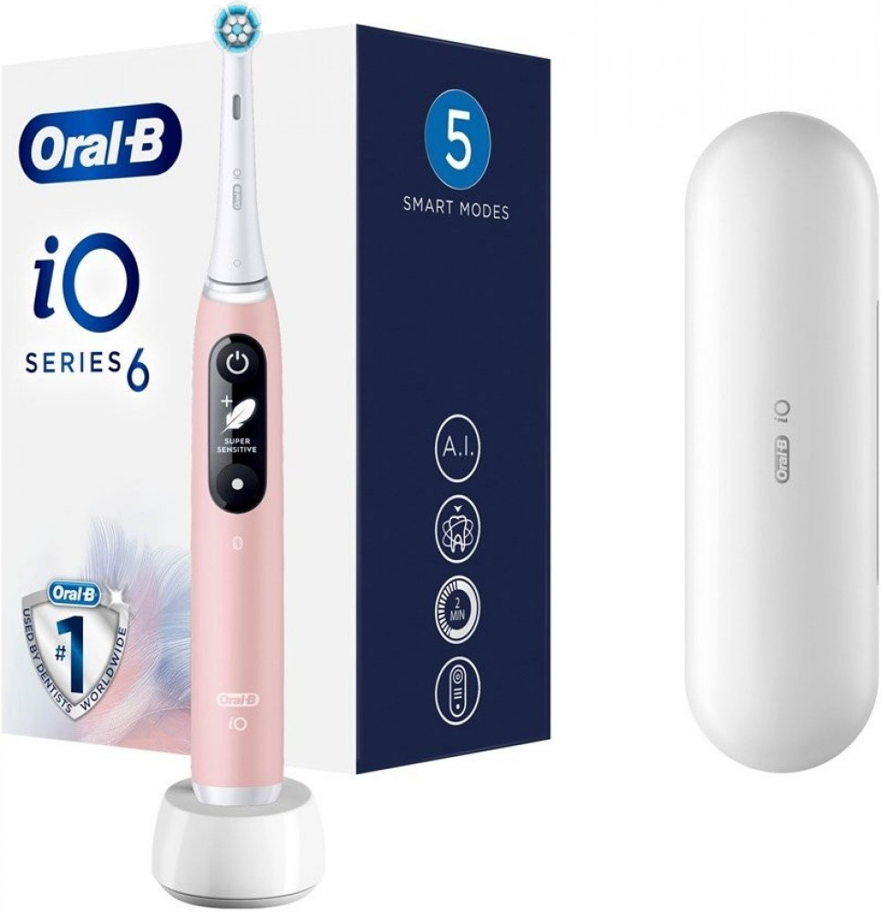 Oral-B iO Series 6N elektrický zubní kartáček Pink Sand