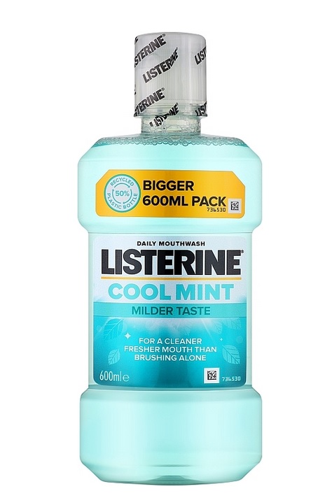 Listerine Cool mint Mild ústní voda, 600ml