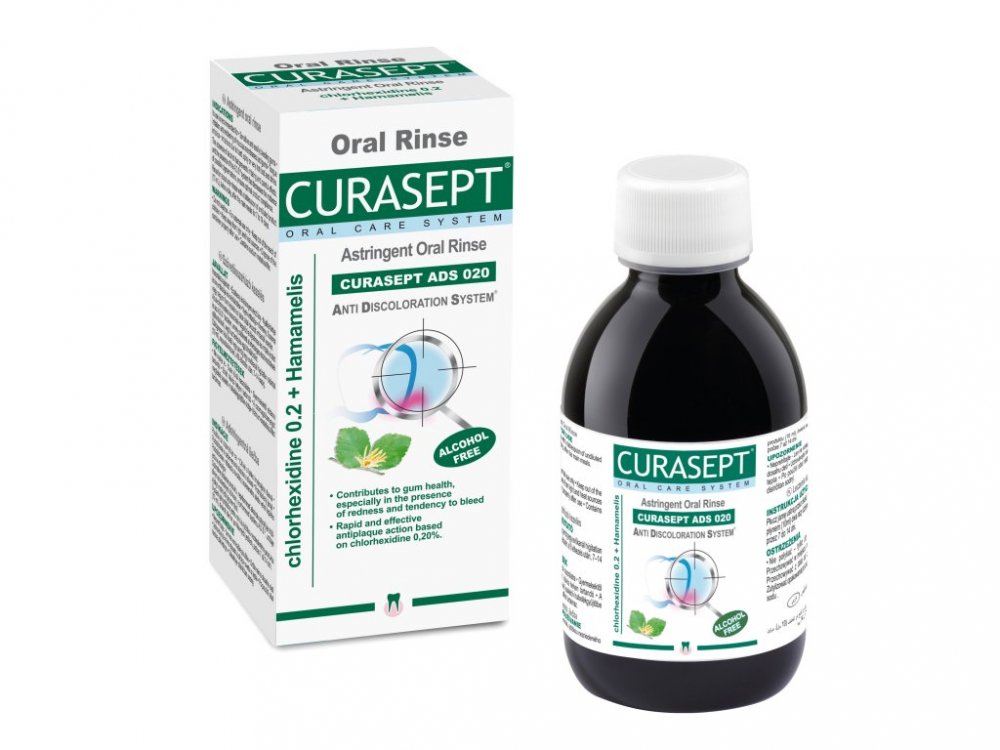 Curasept ADS Adstringentní ústní voda s extraktem vilínu (0,20% CHX), 200ml