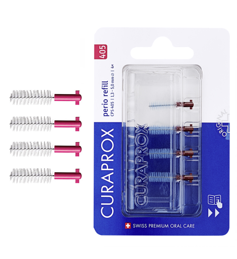 Curaprox CPS 405 PERIO Refill mezizubní kartáčky (červené), 4ks (blistr)