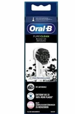 Oral-B PureClean Charcoal náhradní hlavice s černým uhlím, 4ks