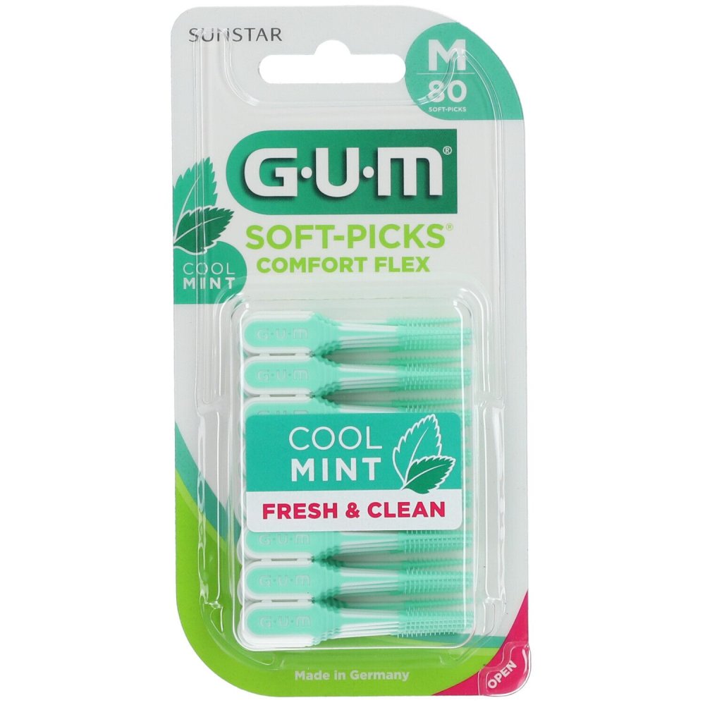 GUM Soft-Picks Comfort FLEX pogumovaná párátka MINT (medium), 80 ks