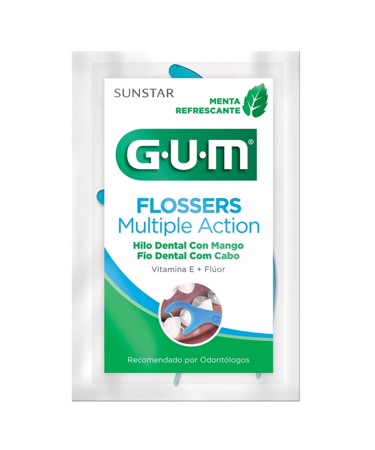 GUM Easy Flosser s mentolovou nití, 2ks