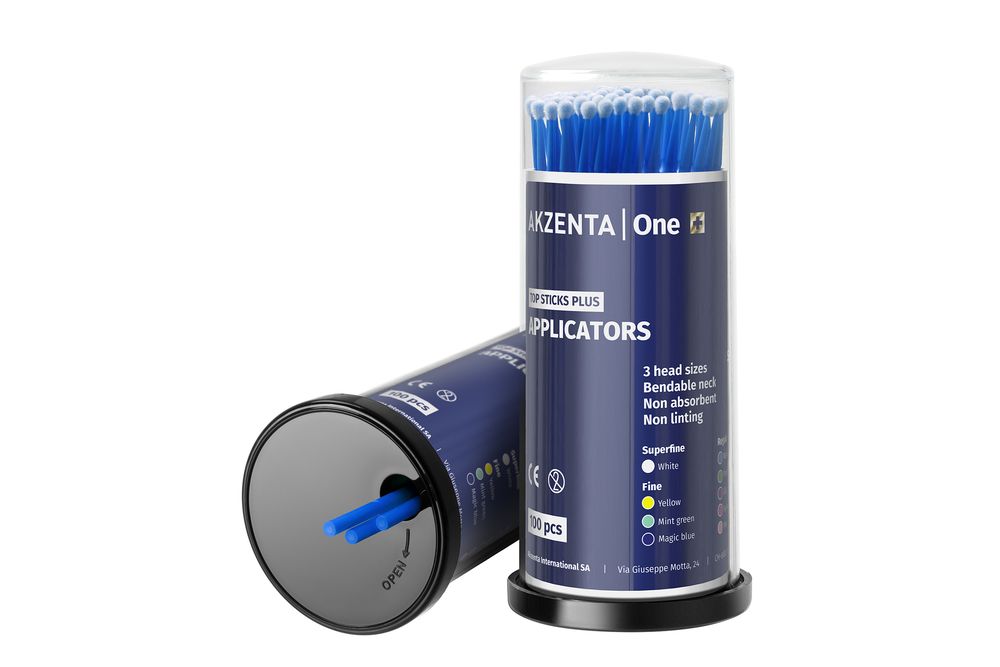 Levně Akzenta Top Sticks Plus Micro aplikátory REGULAR (modré), 4x100ks
