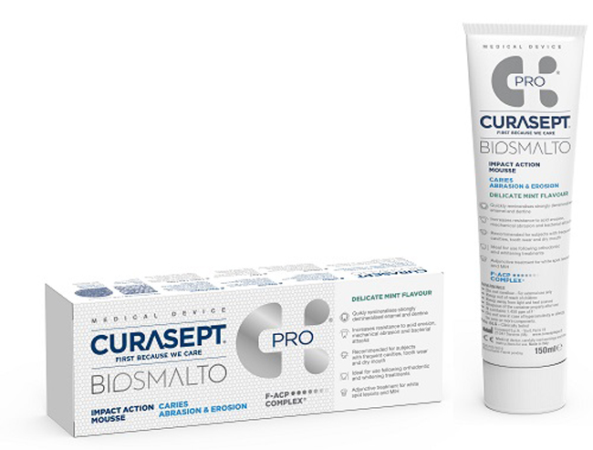 Curasept Biosmalto Professional Impact Mousse Action (Mint), 150ml