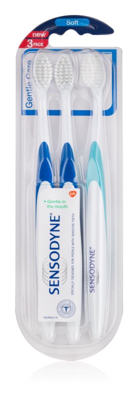 Sensodyne Gentle Care zubní kartáčky (soft), 3v1