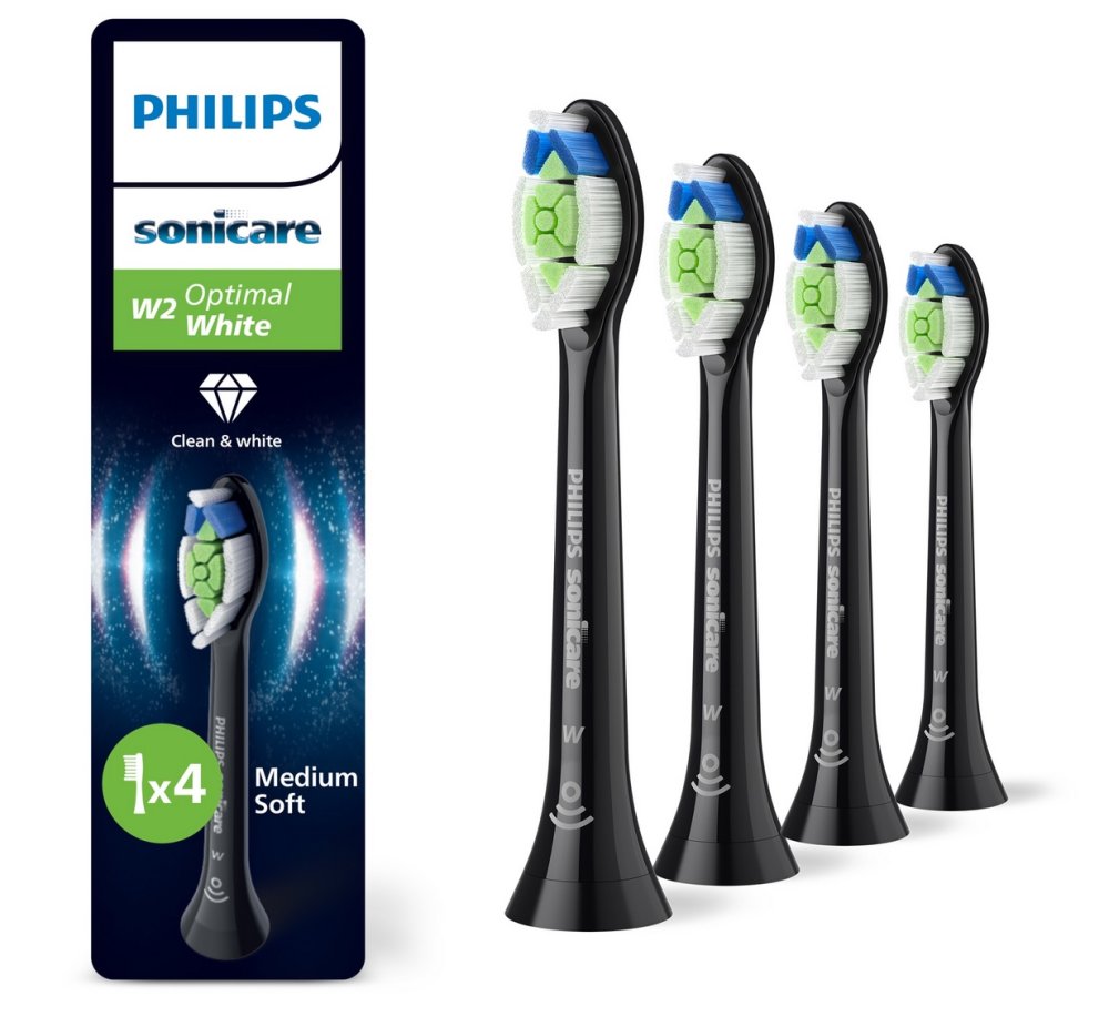 Philips Sonicare W2 Optimal White Standard HX6062/88 BLACK, 4ks koupíte na Top-dent.cz