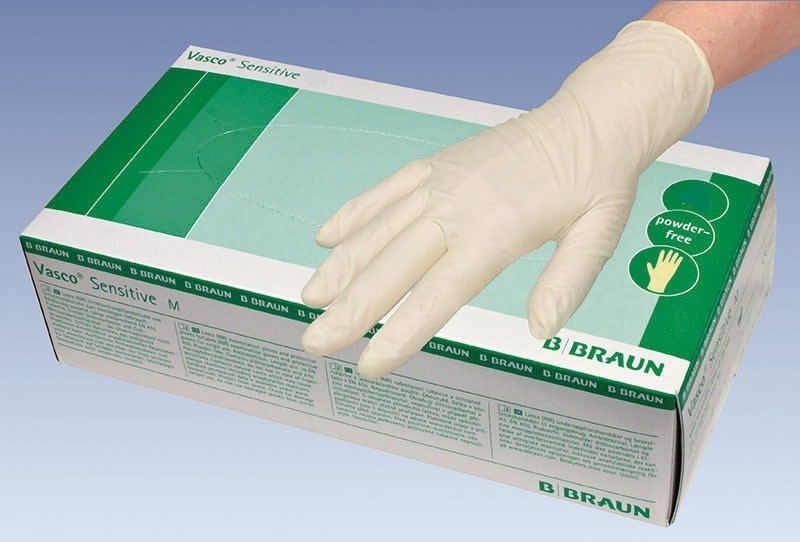 Braun Vasco Sensitive latexové nepudrované rukavice S 6-7, 100ks