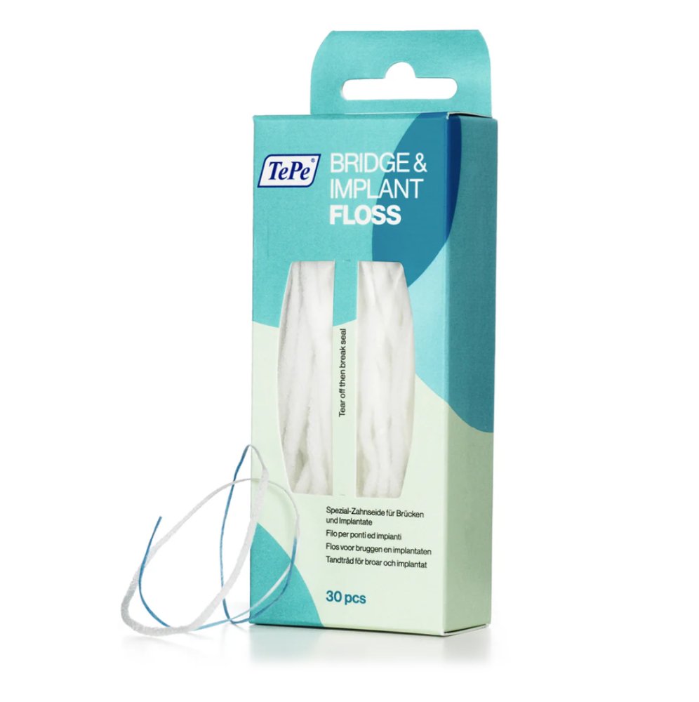 TePe Bridge & Implant Floss zubní nit, 30ks