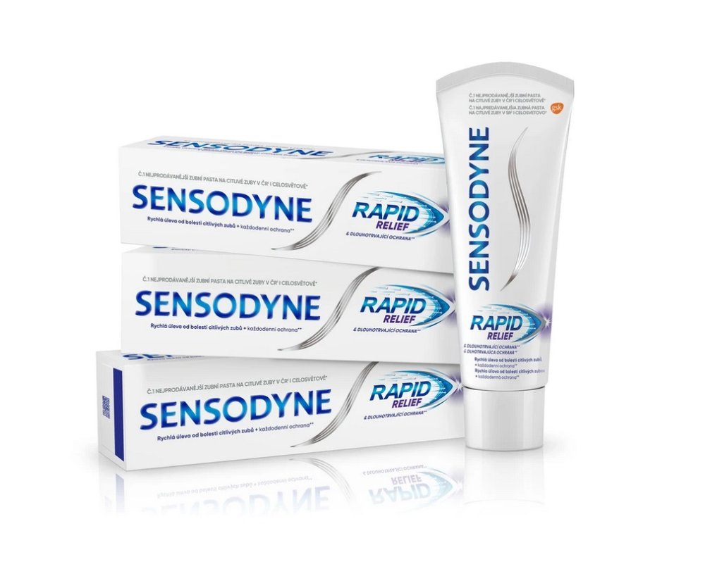 Sensodyne Rapid Relief zubní pasta, 3x75ml