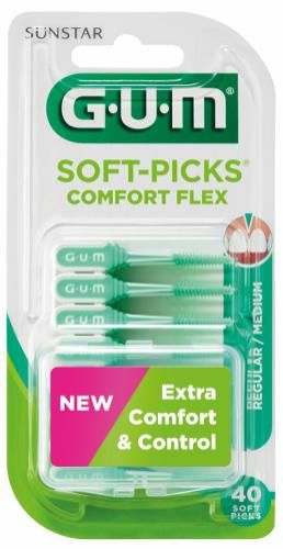 GUM Soft-Picks Comfort FLEX pogumovaná párátka (medium), 40 ks