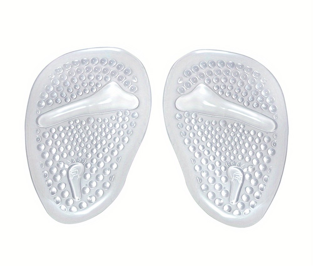 Levně Protiskluzové silikonové výstelky do bot anatomické, přední (transparent), 2 ks