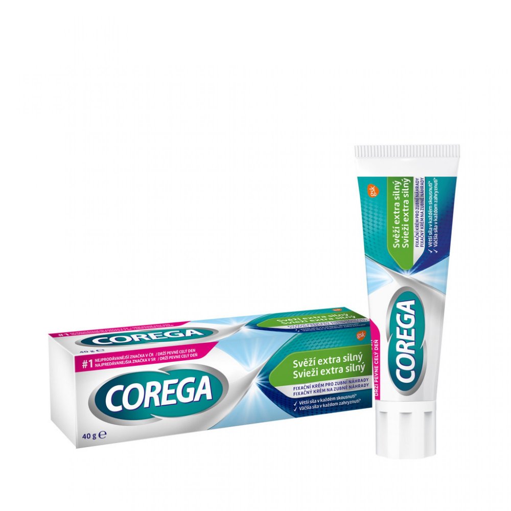 Corega Fresh Extra silný lepící krém, 40g