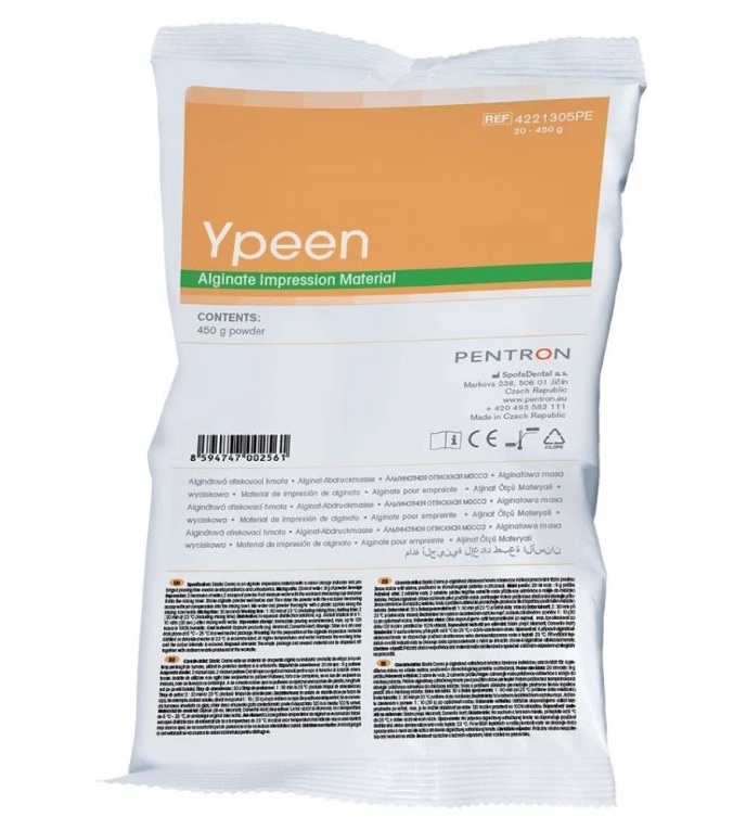 Levně Pentron Ypeen alginátová otiskovací hmota rychle tuhnoucí, 450g