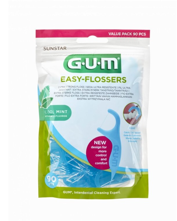 GUM Easy Flosser s mentolovou nití, 90ks
