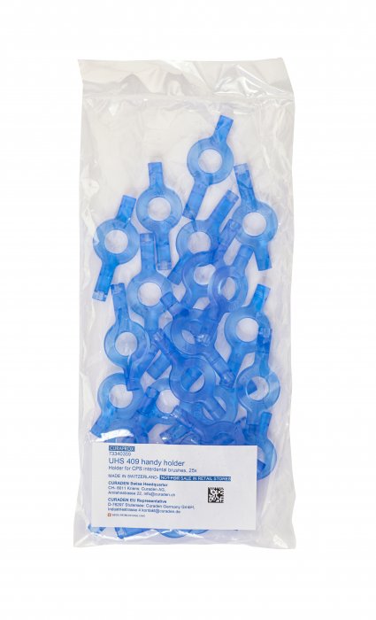 Curaprox Handy plastový držák UHS 409 (modrý), 25ks