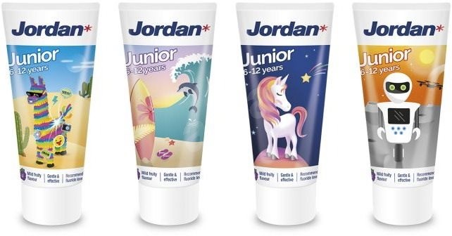 Jordan Junior zubní pasta pro děti, 6-12 let, 50 ml