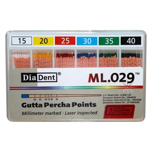 Levně DiaDent Gutaperčové čepy ML.029 SET (ISO15-40), 1x120ks