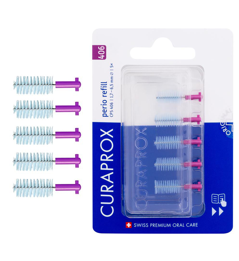 Curaprox CPS 406 Perio REFILL mezizubní kartáčky, 5ks (blistr)