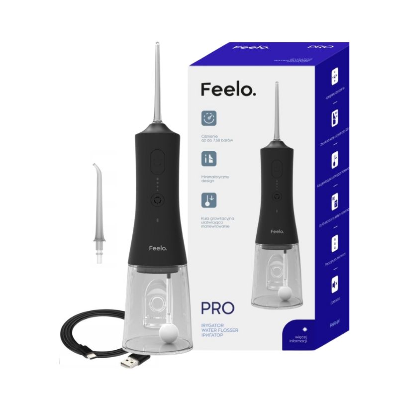 Feelo PRO cestovní ústní sprcha (černá)