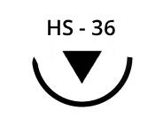 Sterilní chirurgické jehly HS-36, 48 ks