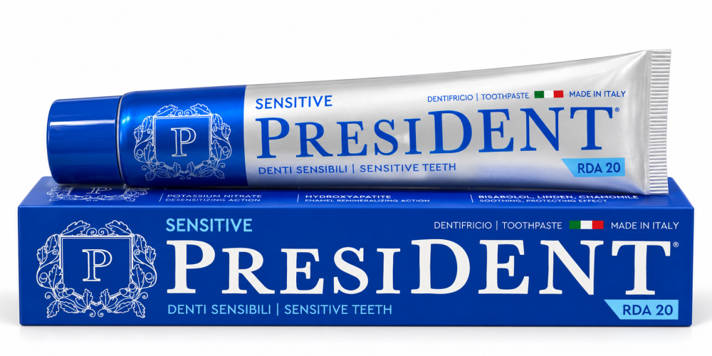 PresiDENT Sensitive zubní pasta, 75 ml