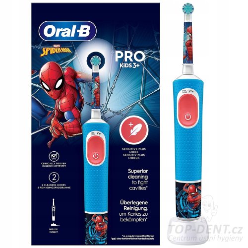 Oral-B Vitality Kids PRO elektrická zubná kefka SPIDERMAN +1ks extra hlavica