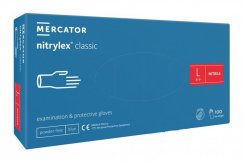 MERCATOR Medical Nitrylex Classic vyšetřovací nitrilové rukavice L (8-9) modré, 100ks