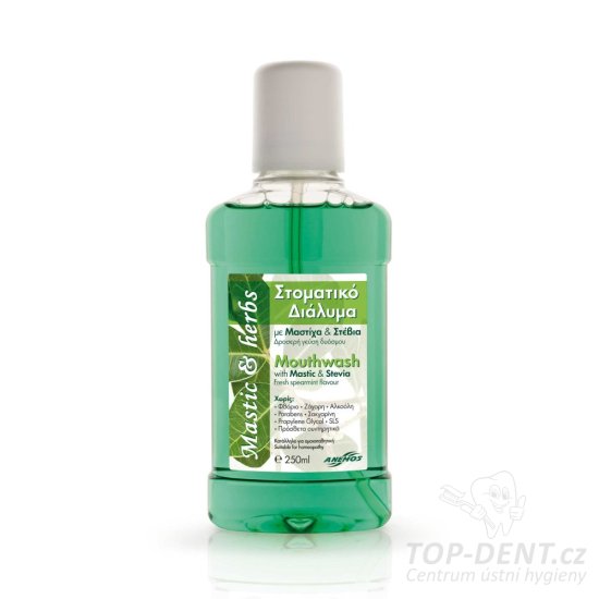 Masticha ústní voda se stévií a mátou, 250 ml