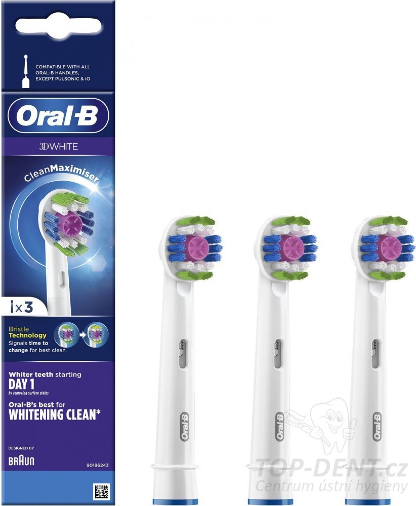 Oral-B White CleanMaximiser EB 18pRB-3 náhradní kartáčky, 3ks :: TOP-DENT hygieny
