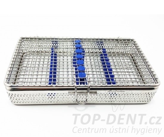 Polonus Dental nerezová síťovaná sterilizační kazeta na nástroje (na 10ks)
