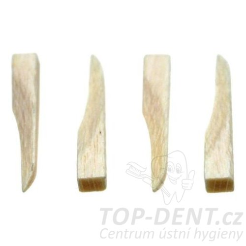 PURE dřevěné klínky (bílé), 100ks