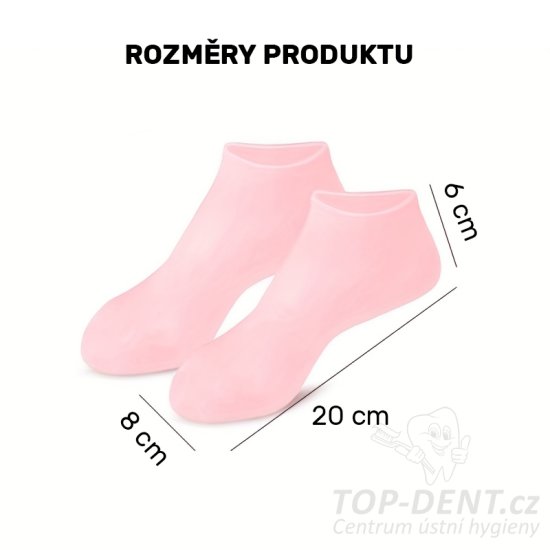 Silikonové hydratační návleky na chodidla, 2 ks