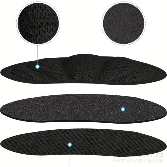 Výstelky do bot za patu - černé, 2 ks