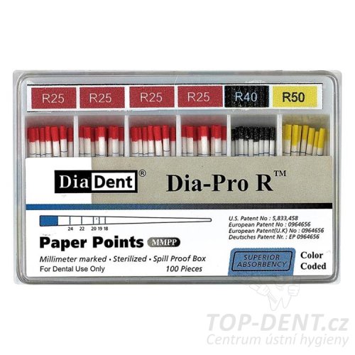 Dia-Pro R papírové čepy R25-R50, 100ks