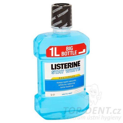 Listerine Stay WHITE 1000ml (modrý)