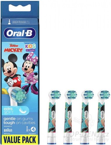 Oral-B Kids EB10S-4 Extra soft náhradná hlavica Mickey, 4ks