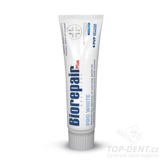 BioRepair Plus Pro White + PVP bieliaca zubná pasta, 75ml