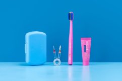 Curaprox Travel set ORTHO modrý