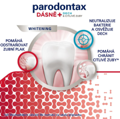 Parodontax Gum+Breath & Sensitivity Whitening zubná pasta, 75ml