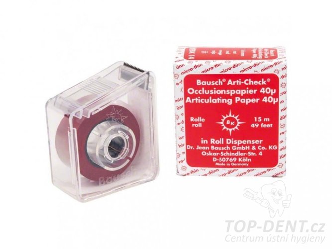 Bausch Arti-Check 40µ artikulačný papier 16mm (červený), 15m