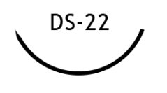 Chirurgické ihly DS-22, nerez 300 — 48 ks