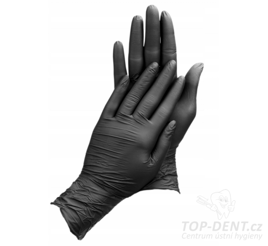 Zarys easyCARE FLEX nitrilové rukavice M (7-8) černé, 100ks