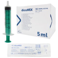 Zarys dicoNEX injekční 3-dílné sterilní stříkačky 5ml, 100ks