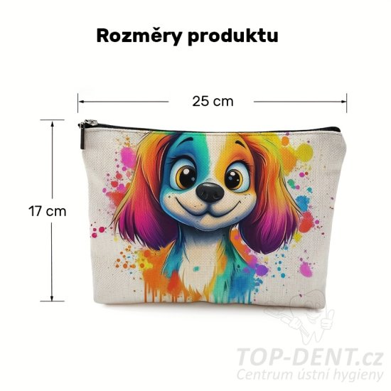 Toaletní taštička s motivem pejska, 1 ks
