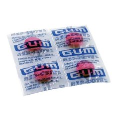 GUM Red Cote tablety pro indikaci zubního plaku, 12 ks