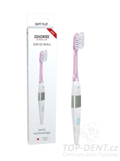 IONICKISS ORIGINAL zubní kartáček, Růžová hlavice SOFT (kónická vlákna)