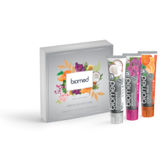 Biomed dámska darčeková sada zubných pást (Superwhite, Citrus Fresh, Sensitive), 3ks