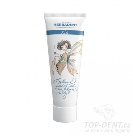 Herbadent KIDS gelová bylinná zubní pasta s fluoridy (bez krabičky), 75g